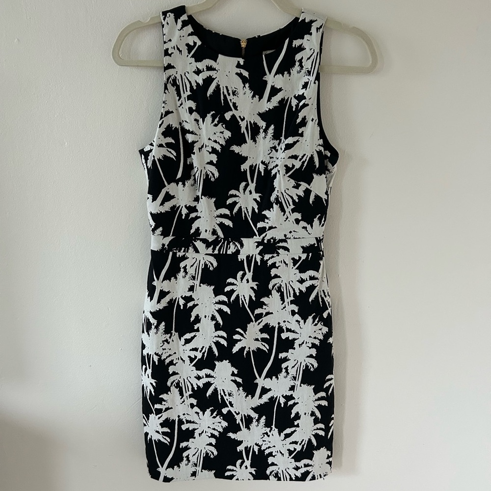 Nicole Miller Black and White Sheath Mini Dress